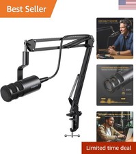 XLR Dynamic Podcast Microphone with Boom Arm - Perfect for Streaming  Recording