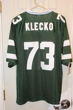 green 1984 New York Jets Joe Klecko (73) stitched Mitchell & Ness jersey (NWT) L