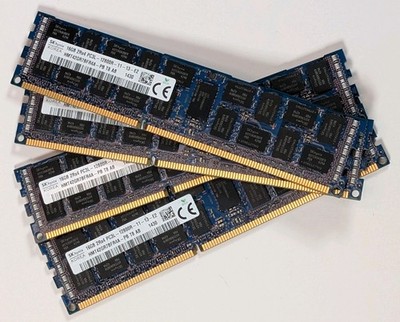 Lot of 4 SK Hynix 16GB 2Rx4 | PC3L-12800R-11-13-E2, HMT42GR7BFR4A-PB T8 AB, 1430
