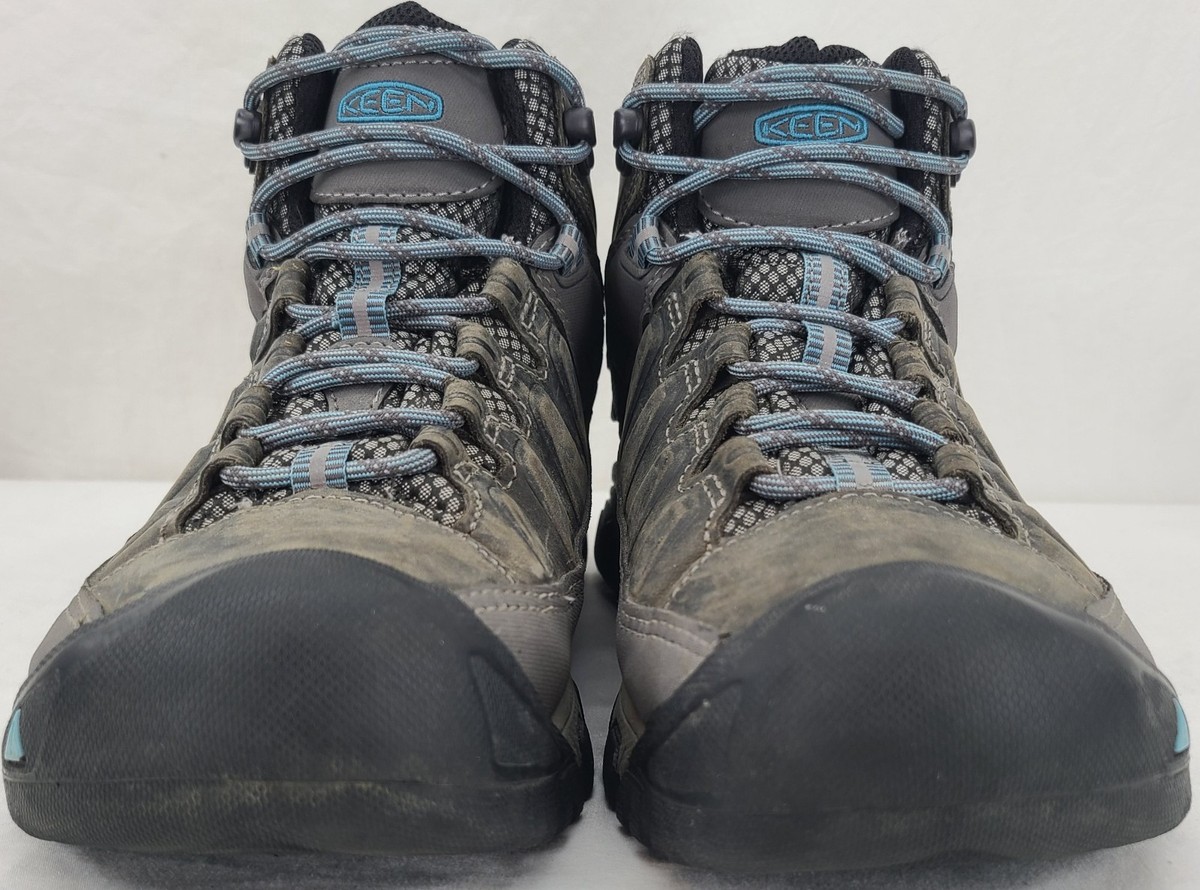 Keen Targhee III Waterproof Hiking Boots Mens 8.5 Brown Grey Teal 1023040 Keen 1023040 Targhee III Gray Lace-Up Waterproof Hiking  main image 4