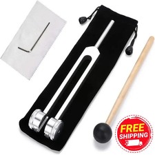 128Hz Healing Tuning Fork With Silicone Hammer Sound Therapy Musical Instrument