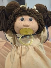 Jesmar-Spain Cabbage Patch Pacifier #4 Brown Hair Eyes Freckles Dimples Outfit
