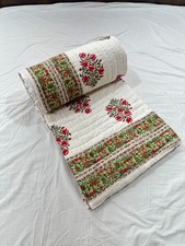 Handmade Cotton Quilt, King Queen Twin Size Blanket Throw Bedding