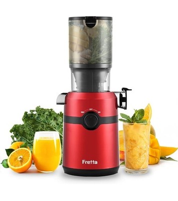 Fretta Slow Juicer Entsafter 200W XL Öffnung 1L Obst Gemüse NEU OVP