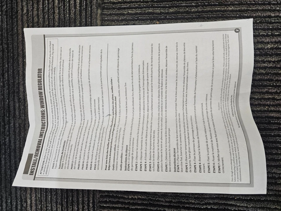 Regulador de ventana delantera izquierda Dorman 741-753 y conjunto de motor para 94-02 Dodge Ram Foto 4 de 4