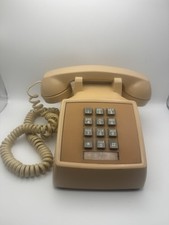 Vintage AT T Western Electric 2500 DMG Touch Tone Desk Phone Beige