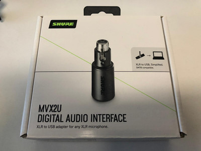 Shure MVX2U XLR-zu-USB Interface / Preamp für SM7B, Podcasting & Streaming