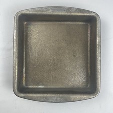 Doughmakers 9"x 9" Commercial Grade Aluminum Cake Baking Pan Good Patina