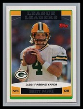2006 Topps Football #286 Brett Favre LEAGUE LEADERS Green Bay Packers