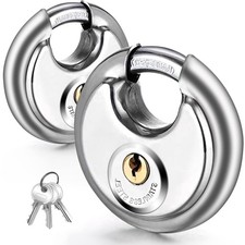 Heavy Duty Discus Padlock 2P Stainless Steel Waterproof 70mm 3/8in