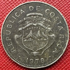Costa Rica 1978 Copper-Nickel 50 Centimos. KM# 189.3
