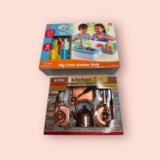 Kids Kitchen Play Set Sink Toy My Little Kitchen Pretend Cooking Set