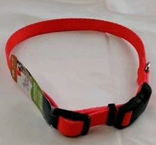 Pet Attire Fashion Adjustable Collar Size Small/Medium 12"-18" Neon Orange