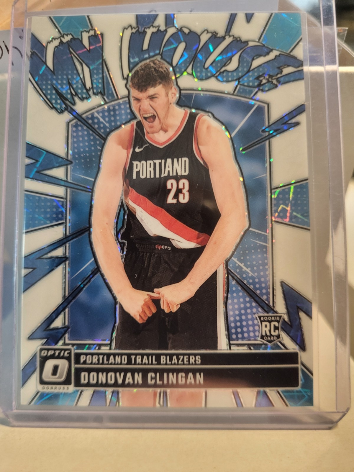 Donovan Clingan 2024-25 Panini Donruss Optic RC White Velocity /59 My House #1