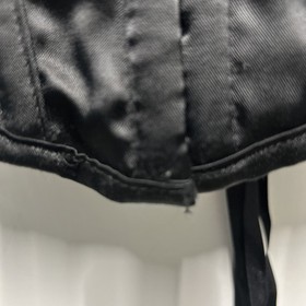 Ann Summers Corset Top Women's Size 10 Black Strapless Lace Back Satin Boned