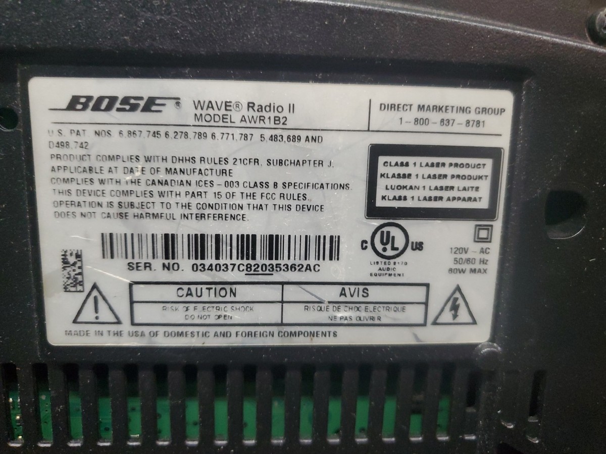 Bose Wave Radio II - Graphite Gray AWR1B2 No Remote AS IS Made In
