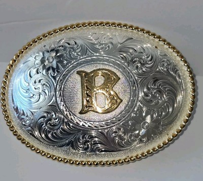 Western Initial Buckle Montana Silversmiths Initial Belt  display picture 2