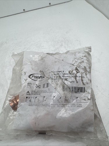 (10) PROFLO 3/4” X 3/4” Copper Coupling Qty 10 PFXPPCF