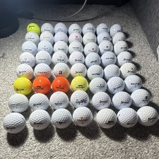 56 Golf Balls - Srixon Wilson Bridgestone ,Slazenger + Coloured  Great Condition