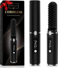 Beard Straightener for Men - Cordless Heated Beard Straightening Comb with