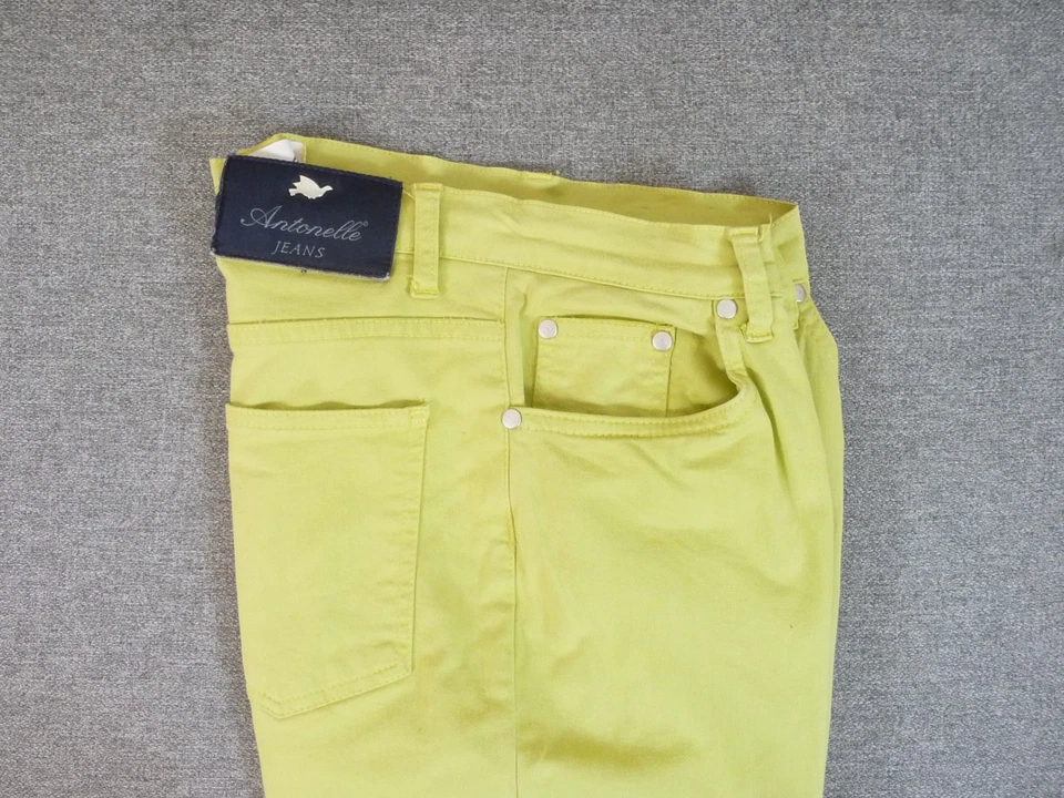 🌼 Jean/ Pantalon Droit Vert Anis- Taille 38- Antonelle Jeans - Photo 2/4