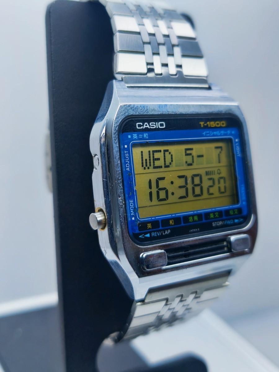 Vintage Casio T-1500 DICTIONARY Japan Watch 117 Module