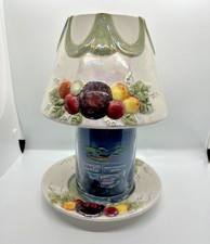 Yankee Candle Large Candle Shade & Plate Pearl Sugar Plum & Swag - (no candle)