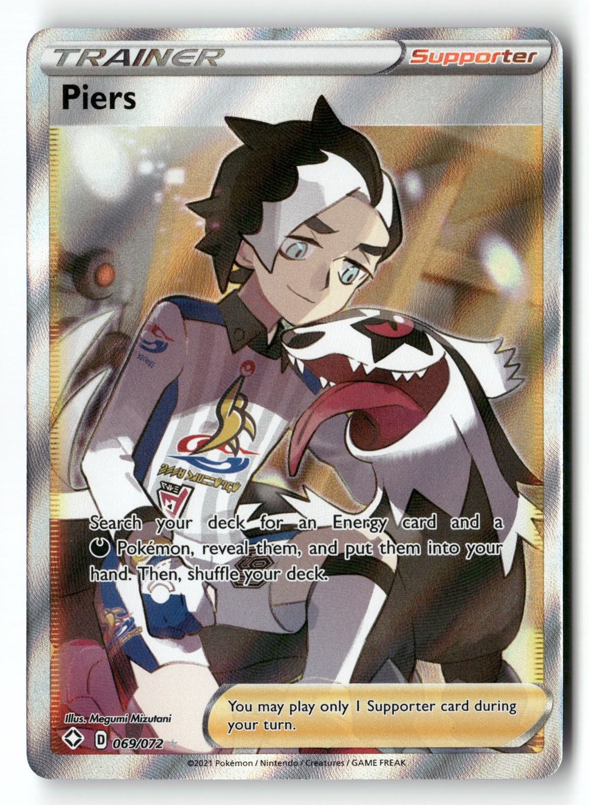 Piers (Full Art) 069/072 Shining Fates Pokémon TCG NM