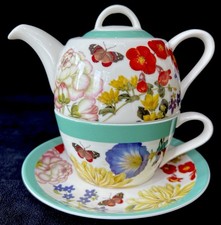 Queens Royal Horticultural Society “Blooms & Butterfly’s” One Cup Tea Set