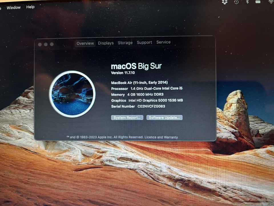 Apple MacBook Air 11-inch, 2014, Silver, 1.4 GHz Intel Core I5 - Image 2 of 4