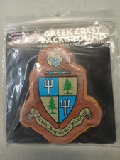 Delta Delta Delta 4"x3" Solid Oak & Walnut Crest Double Raised