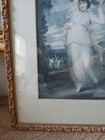 Vintage Ornate Wood Picture Frame Gold Trim Linen Insert John Hoppner Bacchante — photo 5