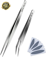 2PCS Precision Thickened Tweezers Set, Model Hobby Making Tools,Ultra-Precision
