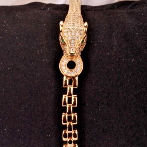 Brazalete brazalete Jaguar JYOTE de moda para mujer dorado y plateado con diamantes de imitación Foto 2 de 4