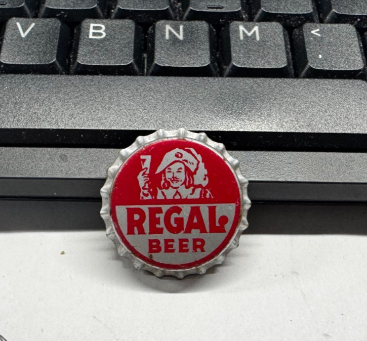 UNUSED REGAL BEER CORK BOTTLE CAP / CROWN AMERICAN BREWING CO NEW ORLEANS LA
