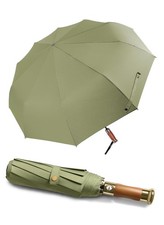 Large 45/50 Inch Umbrellas for rain Strong10 Ribs Fiberglass Umbrella Windpro...