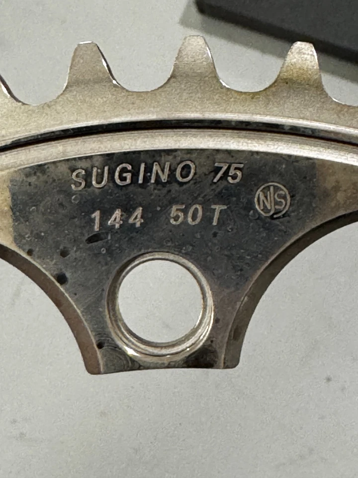 Plato de pista Sugino SUPER 75 Gigas S-Cubic S3 50t 144 bcd NJS Keirin SG75 Foto 4 de 4