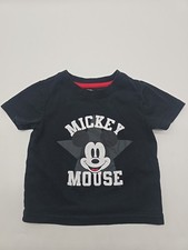 Disney Mickey Mouse T-Shirt Youth Boy 12M Graphic Print Black.#35695