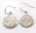 Adel Chefridi Sterling Silver Diamond Nostalgia Drop Hook Earrings