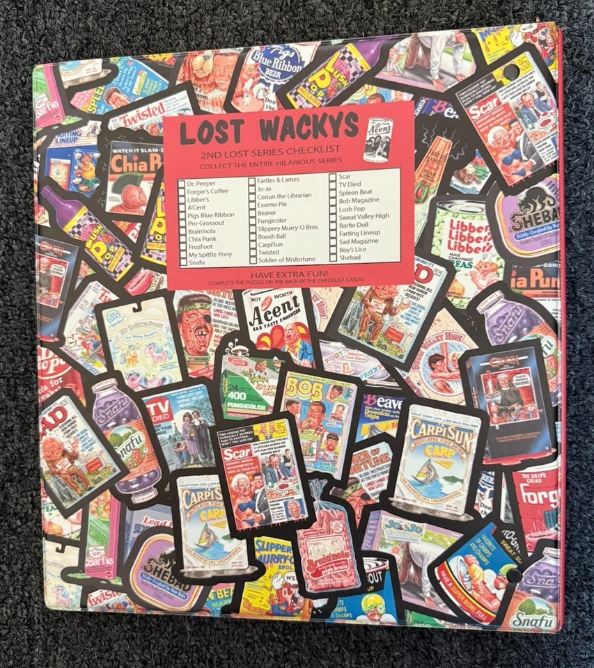 2008 TOPPS LOST WACKY PACKAGES 2nd SERIES OFFICIAL BINDER BRAND NEW RED Spine - Image 2 of 4