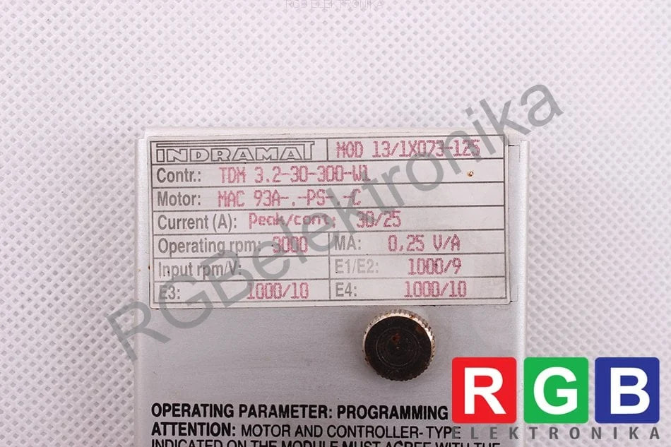 MOD13/1X073-125 INDRAMAT - Reconditionné - Garantie 24 mois