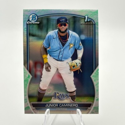 2023 Bowman Chrome Prospects Junior Caminero #BCP-61 Lunar Glow Refractor QTY