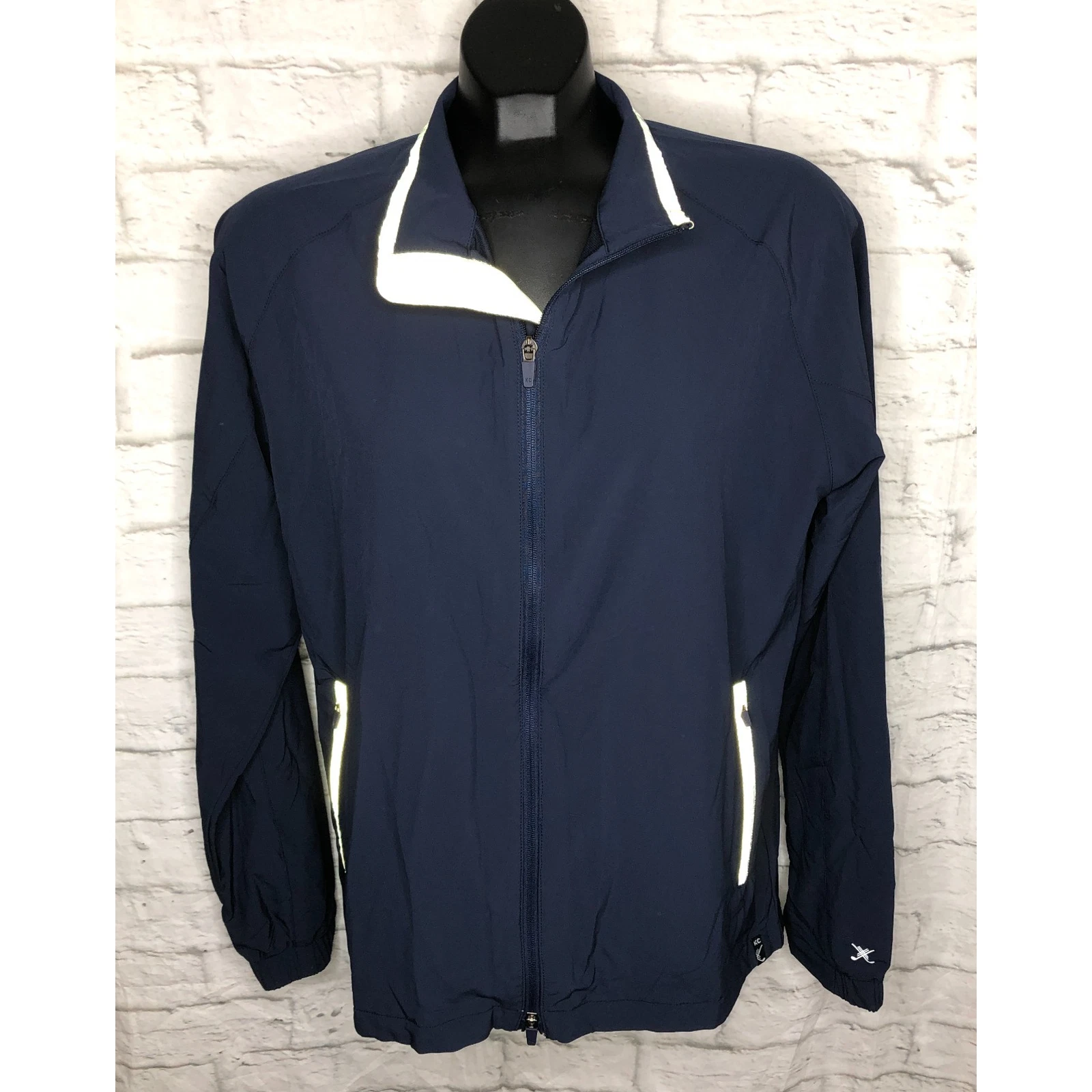 Kenneth Cole Golf Jacket Navy Blue Full-Zip Men's Size Small New