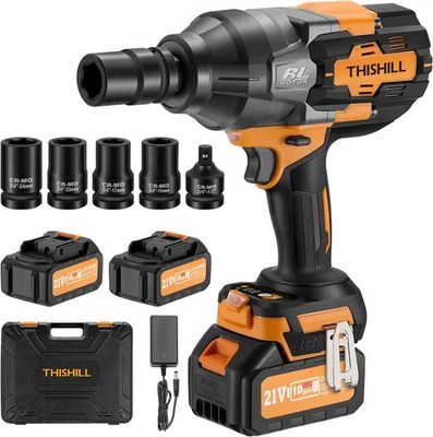 Professional Grade Cordless Impact Wrench 1800Nm Max Torque for Rusty Nuts Bolts
