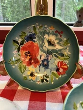 Pioneer Woman Collection Stonware Salad/Pasta/Soup Bowl # 2821 teal