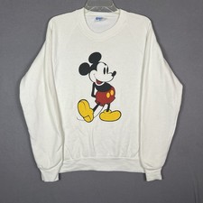Vintage Disney Mickey Mouse Sweatshirt Sz Large Crewneck Made USA 80s Cartoon