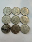 Lot of 9- 40% silver Kennedy half dollars