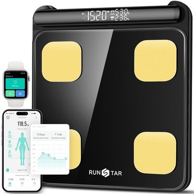 RunStar Smart Scale for Body Weight FSA&HSA Printable Body Analysis Report