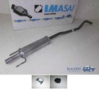 Imasaf Auspuff Mitteltopf+Anbauteile für Opel Corsa C 1.2+Twinport+Kasten 2000-
