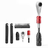 RockBros Fahrrad 1/4’’Ratschen-Reparatur Set RatschenschlüSsel 72 ZäHne 10 Bits